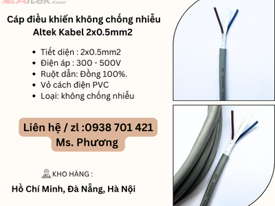 Cáp điều khiển không chống nhiễu Altek Kabel 2x0.5mm Đà Nẵng, Hà Nội, Hồ Chí Minh 1