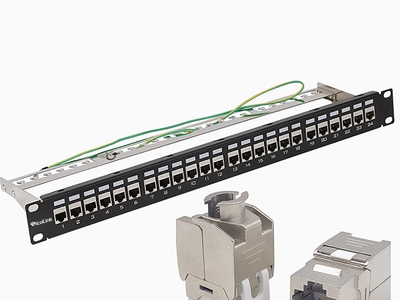Thanh đấu nối Patch Panel 24 cổng Cat6 FTP 1U PicoLink PL-F1U24P-C6 4
