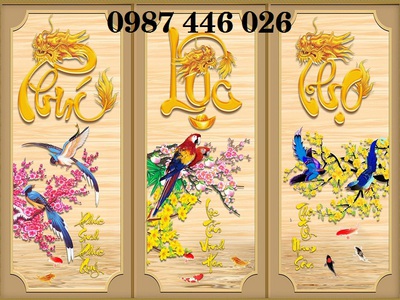 Tranh gạch men tam đa phúc lộc thọ HP9727 8