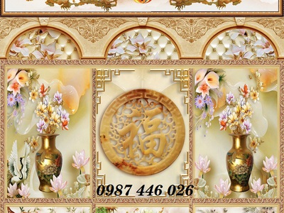 Gạch tranh phòng thờ HP98273 9