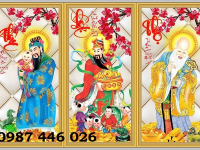 Tranh gạch men tam đa phúc lộc thọ HP9727 0