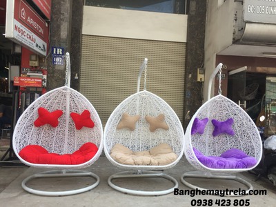 Ghế xích đu đôi mây nhựa 0