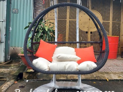Ghế xích đu đôi mây nhựa 1