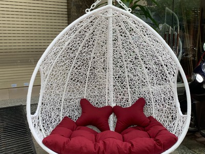 Ghế xích đu đôi mây nhựa 7