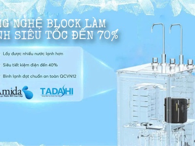 Máy lọc nước RO Amida công nghệ làm mát Block 0