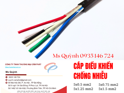 Cáp điều khiển Sangjin 5x0.5, 5x0.75, 5x1.25 Hồ Chí Minh 0