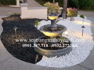 Sỏi đen bóng cấp cho công trình Thảo Điền - Quận 2 17