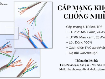 Cáp Mạng Altek Kabel Utp6 24awg Đà Nẵng, Hà Nội, Hcm. 1