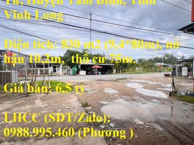 Chính chủ cần bán nền đẹp mặt tiền quốc lộ 54 - xã ngãi tứ, huyện tam bình, tỉnh vĩnh long 0