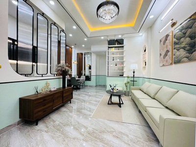 Nhà mới 4 tầng hẻm thông 181 âu dương lân p3q8 . giá: 6.4 tỷ 1