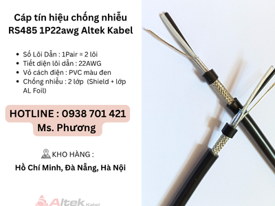 Cáp tín hiệu chống nhiễu RS485 1P22awg Altek Kabel Đà Nẵng, Hà Nội, Hồ Chí Minh 3