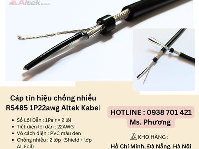 Cáp tín hiệu chống nhiễu RS485 1P22awg Altek Kabel Đà Nẵng, Hà Nội, Hồ Chí Minh 0
