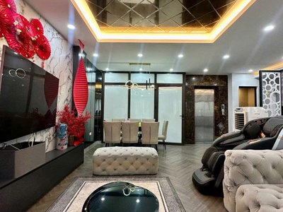 Bán nhà phân lô bàn cờ hoàng văn thái - lô góc - gara 2 ô tô 55m 6 tầng thang máy 3