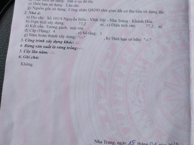 Bán nhà củ ngay chợ vĩnh hải nha trang khánh hoà 1