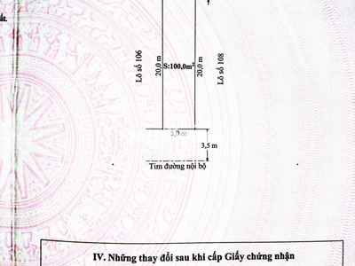 Bán lô đất đẹp chính chủ đường Văn Cú   Đường rộng Ô TÔ TRÁNH NHAU, gần đường Máng Nước, vị trí cực 2