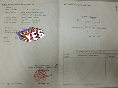 Lô góc mặt đường Thể Nhân, Hòa Nghĩa, Dương Kinh, Hp 0