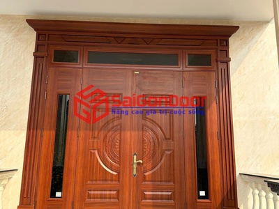 Cửa thép vân gỗ 1