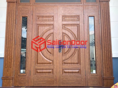 Cửa thép vân gỗ 2