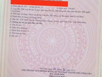 Bán nhà cấp 4 gần KCN Khai Quang, Vĩnh yên, Vĩnh Phúc. Giá chỉ 2.55 tỷ 3