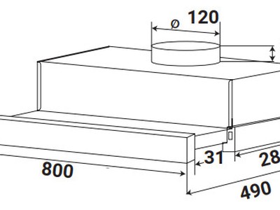 Máy hút mùi âm tủ Kaff KF-TL80H 5