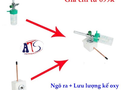 Lưu Lượng Kế Kèm Bình Tách Ẩm Oxy Chuẩn DIN 1