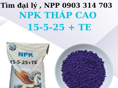 Phân bón NPK Tháp Cao 15-5-25   TE- Sử dụng 100  kalisunfat - Giá nét tại kho 0