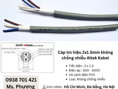 Cáp tín hiệu 2 lõi không chống nhiễu Altek Kabel tại Đà Nẵng, Hà Nội, Hồ Chí Minh 4