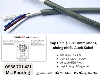 Cáp tín hiệu 2 lõi không chống nhiễu Altek Kabel tại Đà Nẵng, Hà Nội, Hồ Chí Minh 3