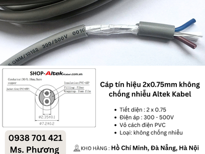 Cáp tín hiệu 2 lõi không chống nhiễu Altek Kabel tại Đà Nẵng, Hà Nội, Hồ Chí Minh 2