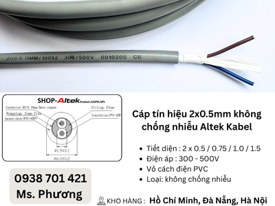 Cáp tín hiệu 2 lõi không chống nhiễu Altek Kabel tại Đà Nẵng, Hà Nội, Hồ Chí Minh 1