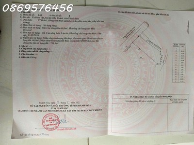 Bán lô đất nền phân lô thổ cư tại diên khánh khánh hoà 3