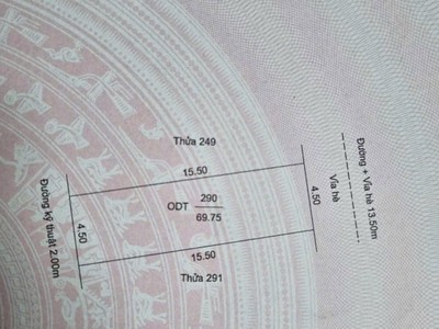 Bán lô đất 69.75m2 mặt đường Trần Huy Liệu, ph Tứ Minh, TP HD, mt 4.5m, hướng đông 2