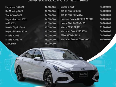 Dịch vujcho thuê xe giá tốt tại Bình Tân 0