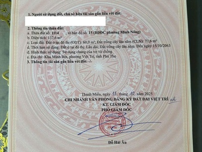 Chính chủ cần bán lô đất đẹp   phường minh nông, tp việt trì, phú thọ 2