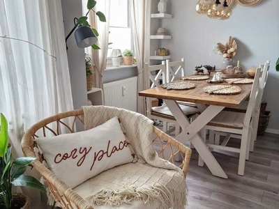 Ghế mây vuông tự nhiên phòng ngủ 6