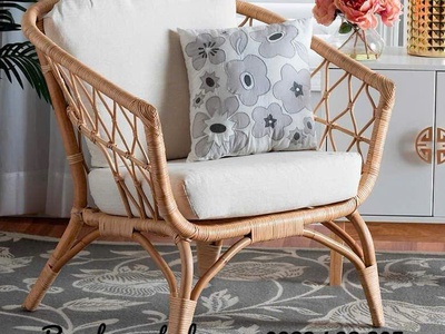 Ghế mây vuông tự nhiên phòng ngủ 7