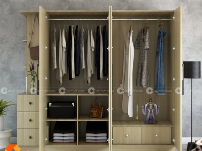 Tủ Quần Áo Gỗ Công Nghiệp MDF TAM011 1