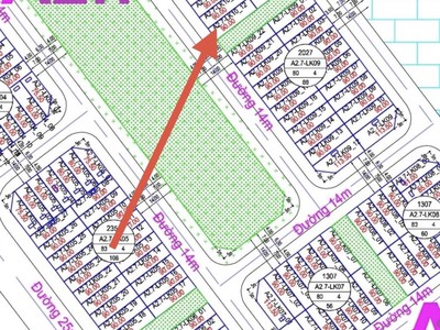 Bán lô a2.7 lk10-12 dt 90m2 đường 14m lô góc nhìn vườn hoa 2 mặt thoáng. hướng tây nam. nằm ngay 0