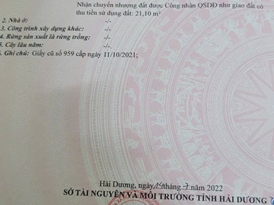 Bán lô đất ngõ đường Ngô Quyền, ph Thanh Bình, TP HD, 50.9m2, mt 4.45m, hướng nam, 1.58 tỷ 3