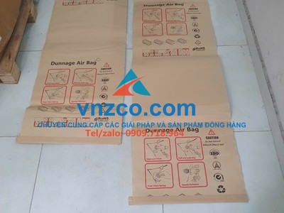 Túi khí chèn hàng giấy Kraft 500x1800mm, túi khí chèn hàng 3 lớp, Airbag, Dunnage air bag 500x1800mm 7