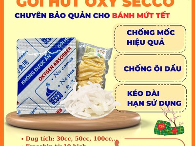 Gói Chống Mốc - Gói Hút Oxy Secco Bảo Quản Cho Thực Phẩm 0