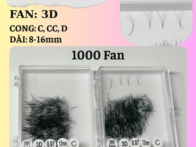 Lông Mi Fan Sẵn 3D Đủ Mọi Độ Cong và Chiều Dài 0