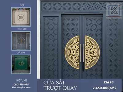 Làm Cửa Sắt Trượt Quay Giá Rẻ - Nhiều Mẫu Đẹp 0