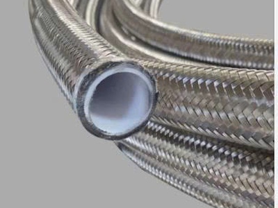 Ống chịu nhiệt Teflon bọc lưới Inox - Bọc bố vải xanh, đỏ 3