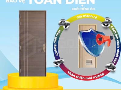 Cửa gỗ công nghiệp MDF melamine 1