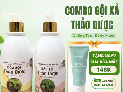 Combo Gội xả Serum thảo dược Renoskin 0