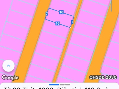 Chính chủ cần bán lô đất đường số 3 hoà long. 112m2, 80 thổ cư, 0