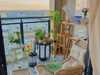 Ghế thư giãn ban công dây dù 4