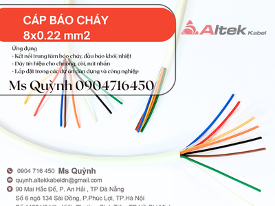 Cáp tín hiệu âm thanh báo cháy 8x0.22 Altek Kabel 2
