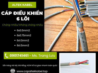 Cáp điều khiển 6x0.5/6x0.75/6x1.0/6x1.5 Altek Kabel 0